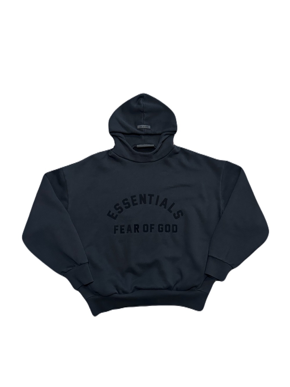 Fear of God Essentials Men's Arch Logo Jet Black Pullover Hoodie Size Small